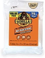 Gorilla Hot Glue Sticks, Mini Size, 4" Long x .27"