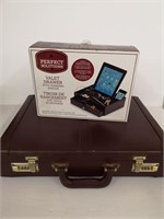 Office briefcase and valet drawer charging station
