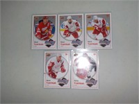 Lot of 5 Steve Yzerman Hockey Heroes Insert cards