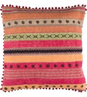 Marrakech 20 X 20 " Black and Red Pillow Cover set
