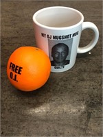 Vintage OJ Simpson Guilty Coffee Cup Squeeze Ball