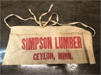 Vintage Lumber Cloth Waistband Apron