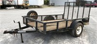 6'x10' utility trailer with 4' fold down ramp,