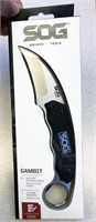 NEW in box, SOG Gambit fixed blade knife, 7.28"