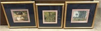 framed art - 3pc, tea and bridge are 22.5"x20.5"