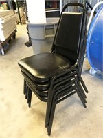4pc metal/vinyl stack chairs, you may arrange
