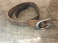 Vintage Leather Belt Design Size 32