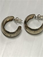 Pair of Earrings-Large Cuff Shape- 925 Silver