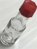 Tiny Glass Bottle-McIlhenny on lid