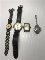 4 Watches-Elgin 17 Jewel & others- as is