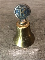 Vintage Kiwanis Brass Desk Bell