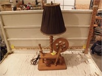 SPINNING WHEEL LAMP, EARLY AMERICAN STYLE
