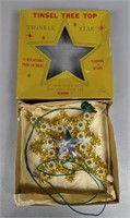 Vintage Tinsel Tree Top Twinkle Star