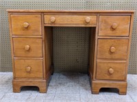 Vintage Maple Kneehole Desk