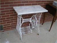 Singer Treadle Sewing Machine, Marble Top