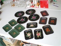 Trays, Metal, Flower Designs