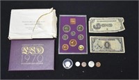 Assorted Foreign Currency and Coins