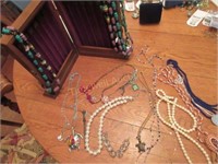 Fashion necklaces in jewllery box