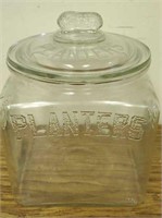 Embossed planters peanut jar