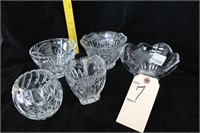 Beautiful crystal bowls/dishes lot