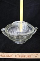 Vintage Glasbake covered clear casserole 1930's