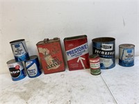Vintage automotive cans