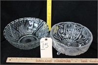 Beautiful large serving bowls and plate w/rose