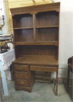 Two Piece Desk and Hutch Set