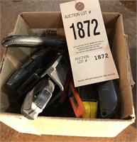box of assorted utility knives