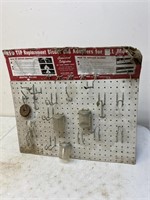 Pegboard with hooks