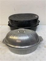 Aluminum and granite ware roasters