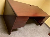 Exc cond cherry laminate 6' desk lower storage