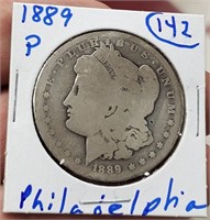 1889 P US Morgan silver dollar Philadelpia
