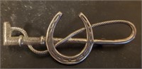 Old western sterling silver horseshoe pin brooch