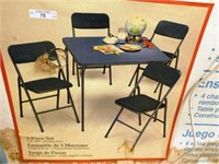NEW IN BOX COSTCO 5 PC. TABLE & CHAIRS SET BLUE