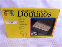 NEW IN BOX DOUBLE TWELVE COLOR DOT DOMINOS 91 PCS