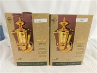 NEW IN BOX LOT OF 2 POLISHED SOLID BRASS OUTDOOR L