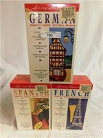 NEW IN BOX LIVING LANGUAGE SPANISH ~ FRENCH ~ GERM
