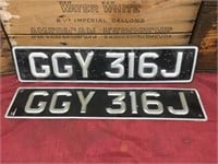 Pair of UK Licence Plates