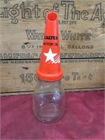 Caltex Plastic Oil Pourer on Imperial Pint Bottle
