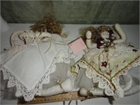 Angel craft doll pair 10"