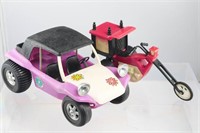Two Plastic Toy Cars