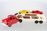 Marx Auto Transport Vehicle with 4 Cars
