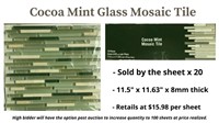 Cocoa Mint Mosaics (by sheet x 20)
