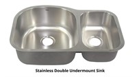 Stainless Offset Double Undermount Sink