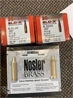 200 - Hornady 6.5mm Bullets 26 Nosler Brass