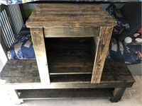 Rustic Handmade Bench and Nightstand