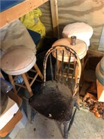 3 Bar Stools and Chair