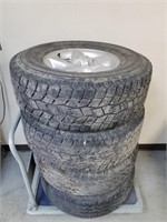 Set of 4 Dodge rims and tires