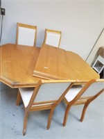 Solid table and 4 chairs